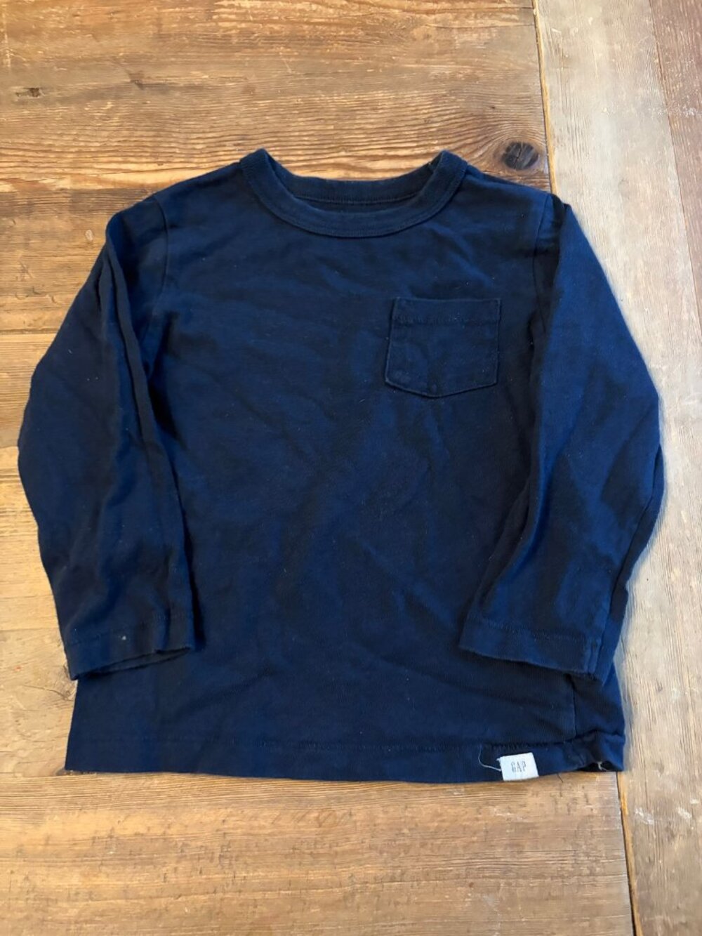 Baby Gap Toddler 2T Navy Long Sleeve Pocket Tee Boys
